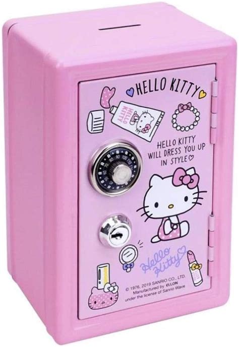 hello kitty metal box money|Ellon Hello Kitty Cash Box Small Saving Bank with Coin Tray .